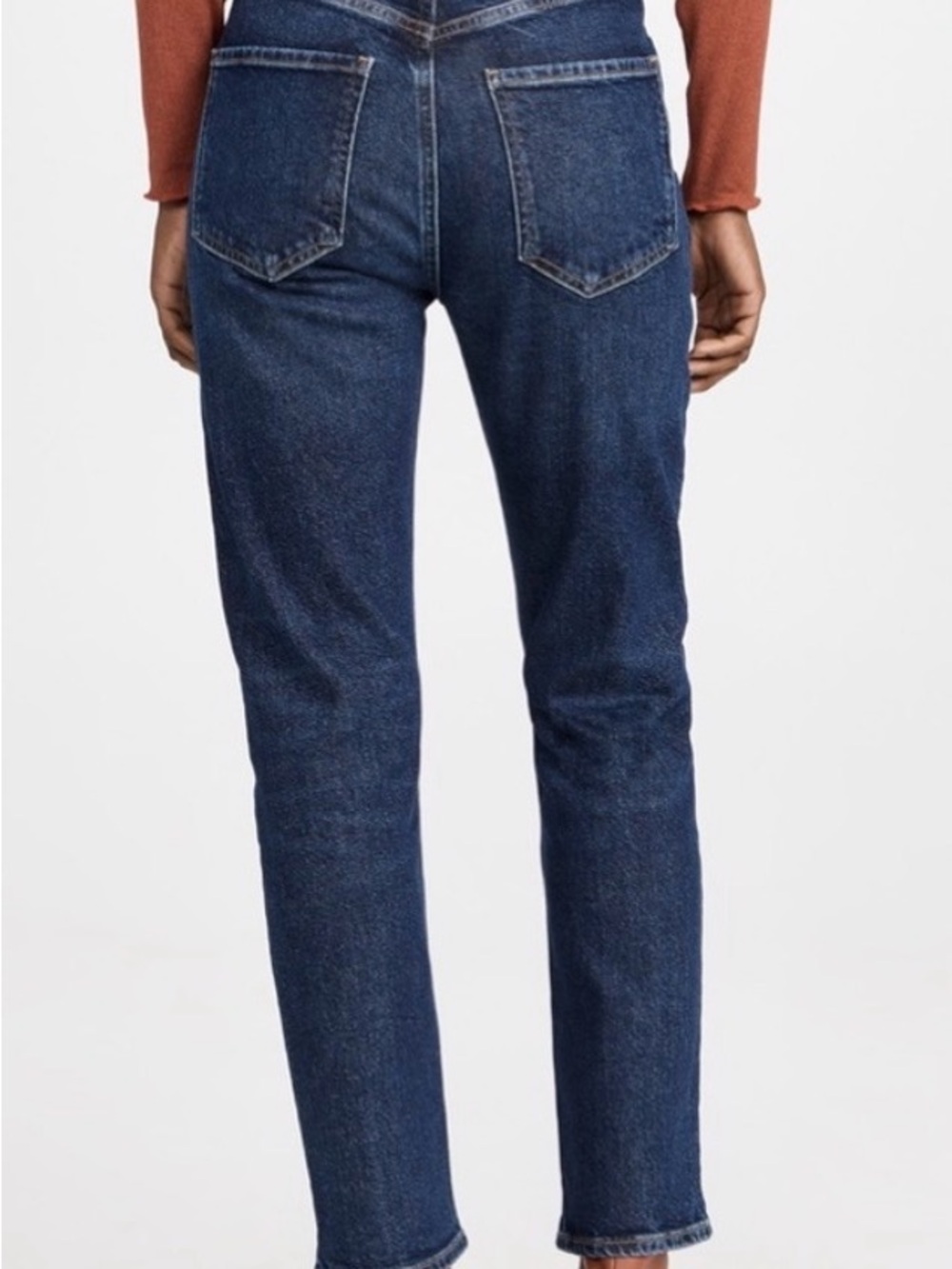 Agolde Straight Leg Jeans in Deep Blue Wash size 27 EUC - Picture 2 of 13